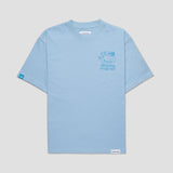 Brewing Anxie-Tea Oversized Tee - Puddle Blue