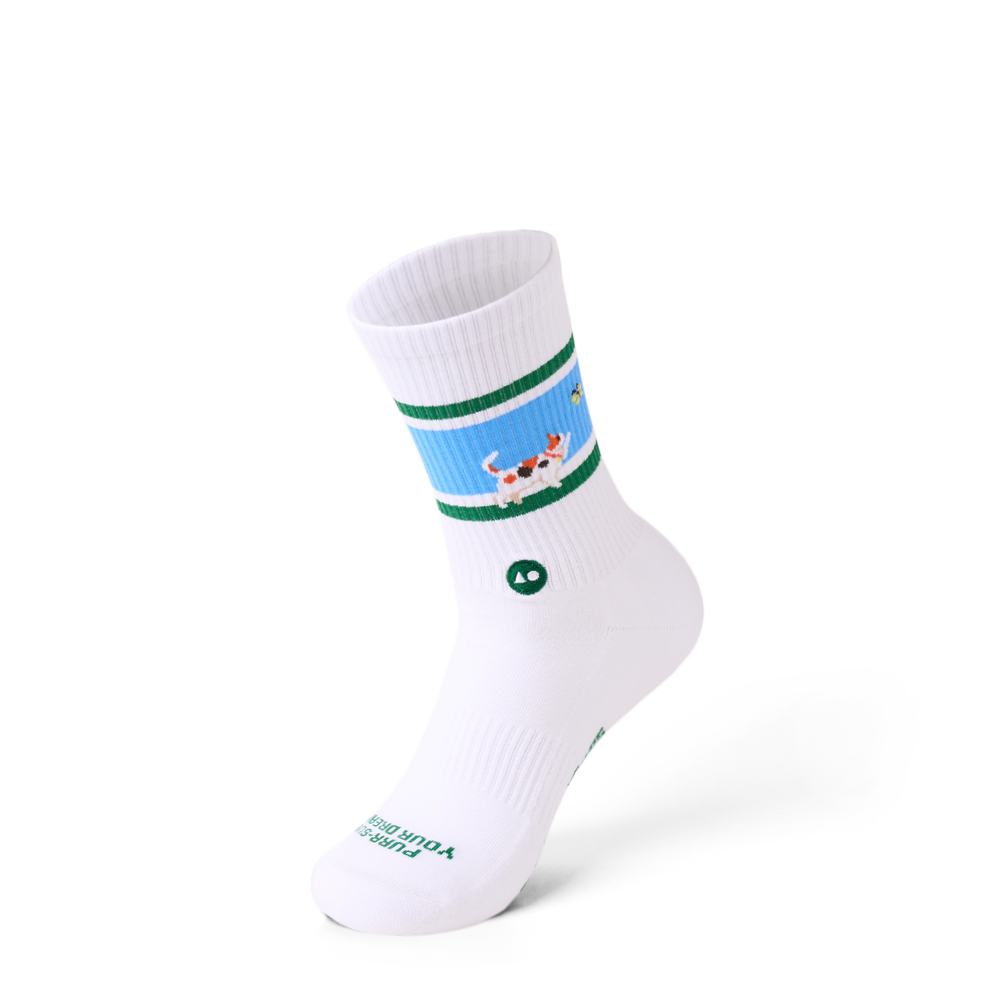 Cat in Purr-suit Athletic Sock