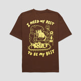 Happy Homebody Oversized Tee - Brown