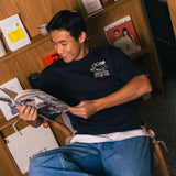 Brewing Anxie-Tea Oversized Tee - Space Blue