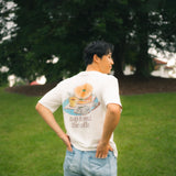 Slow-down Bagel Oversized Tee - White